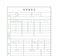 경력증명서(표준) 경력증명서(표준)